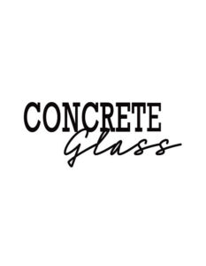 Concrete Glass Word Art